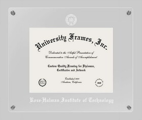Campus Images IN994LCC1185 Rose-Hulman Institute of Technology Lucent Clear-over-Clear Diploma Frame