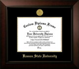Campus Images KS998LBCGED-96 Kansas State Wildcats 9w x 6h Legacy Black Cherry Gold Embossed Diploma Frame