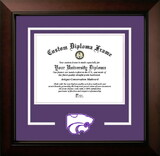 Campus Images KS998LBCSD-1185 Kansas State Wildcats 11w x 8.5h Legacy Black Cherry Spirit Logo Diploma Frame