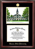 Campus Images KS998LGED Kansas State University Gold embossed diploma frame with Campus Images lithograph
