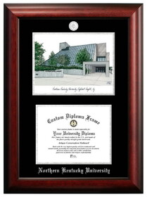 Campus Images KY977LSED-1185 Northern Kentucky University 11w x 8.5h Silver Embossed Diploma Frame with Campus Images Lithograph