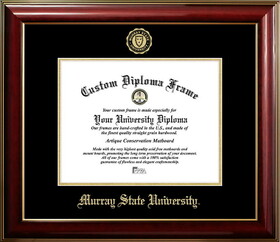 Campus Images KY984CMGTGED-1411 Murray St. Racers 14w x 11h Classic Mahogany Gold ,Foil Seal Diploma Frame