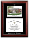 Campus Images KY984LSED-1411 Murray State University 14w x 11h Silver Embossed Diploma Frame with Campus Images Lithograph