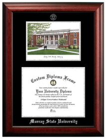 Campus Images KY984LSED-1411 Murray State University 14w x 11h Silver Embossed Diploma Frame with Campus Images Lithograph