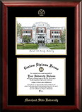 Campus Images KY985LGED Morehead State University Gold embossed diploma frame with Campus Images lithograph