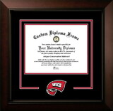 Campus Images KY996LBCSD-1185 Western Kentucky University 11w x 8.5h Legacy Black Cherry Spirit Logo Diploma Frame