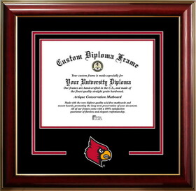 Campus Images KY997CMGTSD-1714 University of Louisville Cardinals 17w x 14h Classic Spirit Logo Diploma Frame