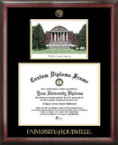 Campus Images KY997LGED University of Louisville Gold embossed diploma frame with Campus Images lithograph