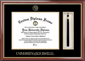 Campus Images KY997PMHGT University of Louisville Tassel Box and Diploma Frame