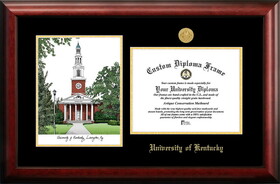 Campus Images KY998LGED University of Kentucky Gold embossed diploma frame with Campus Images lithograph