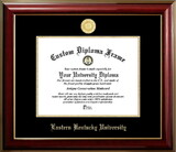 Campus Images KY999CMGTGED-1185 Eastern Kentucky University 11w x 8.5h Classic Mahogany Gold Embossed Diploma Frame