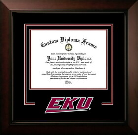 Campus Images KY999LBCSD-1185 Eastern Kentucky University 11w x 8.5h Legacy Black Cherry Spirit Logo Diploma Frame