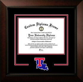 Campus Images LA988LBCSD-1185 Louisiana Tech Bulldogs 11w x 8.5h Legacy Black Cherry Spirit Logo Diploma Frame