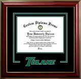 Campus Images LA995CMGTSD-1185 Tulane University 11w x 8.5h Classic Spirit Logo Diploma Frame