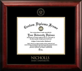 Campus Images LA997GED-1185 Nicholls State 11w x 8.5h Gold Embossed Diploma Frame