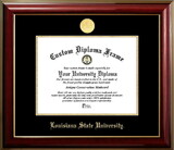 Campus Images LA999CMGTGED-1185 Louisiana State University Tigers 11w x 8.5h Classic Mahogany Gold Embossed Diploma Frame
