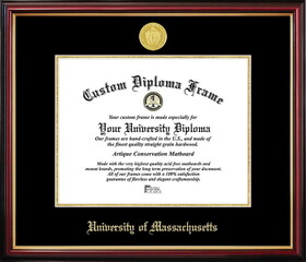 Campus Images MA990PMGED-1185 University of Massachusetts Petite Diploma Frame