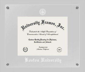 Campus Images MA993LCC1185 Boston University Lucent Clear-over-Clear Diploma Frame