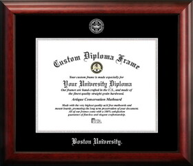 Campus Images MA993SED-1411 Boston University 14w x 11h Silver Embossed Diploma Frame