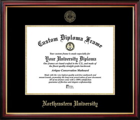 Campus Images MA999PMGED-1411 Northeastern University Petite Gold Diploma Frame
