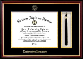 Campus Images MA999PMHGT-1411 Northeastern University 14w x 11h Tassel Box and Diploma Frame