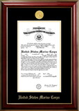 Campus Images MACCL001 Patriot Frames Marine 10x14 Certificate Classic Mahogany Frame with Gold Medallion