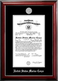 Campus Images MACCL002 Patriot Frames Marine 10x14 Certificate Classic Mahogany Frame with Silver Medallion