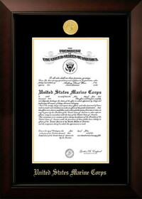 Campus Images MACLG001 Patriot Frames Marine 10x14 Certificate Legacy Frame with Gold Medallion