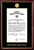 Campus Images MACPT001 Patriot Frames Marine 10x14 Certificate Petite Frame with Gold Medallion