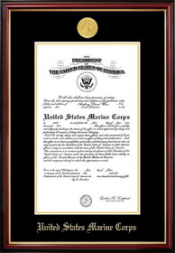 Campus Images MACPT001 Patriot Frames Marine 10x14 Certificate Petite Frame with Gold Medallion
