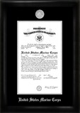Campus Images MACS002 Marine Corp Commission Frame Silver Medallion