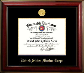 Campus Images MADCL001 Patriot Frames Marine 8.5x11 Discharge Classic Frame with Gold Medallion