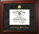 Campus Images Patriot Frames Marine 8.5x11 Discharge Executive Frame with Gold Medallion