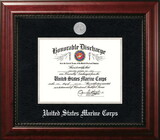 Campus Images Patriot Frames Marine 8.5x11 Discharge Executive Frame with Silver Medallion