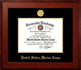 Campus Images MADHO001 Patriot Frames Marine 8.5x11 Discharge Honors Frame with Gold Medallion