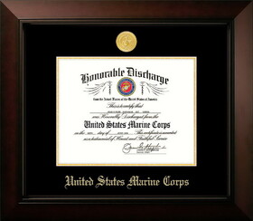 Campus Images MADLG001 Patriot Frames Marine 8.5x11  Discharge Legacy Frame with Gold Medallion