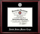 Campus Images MADPT002 Patriot Frames Marine 8.5x11 Discharge Petite Frame with Silver Medallion