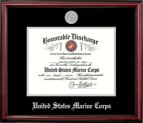 Campus Images MADPT002 Patriot Frames Marine 8.5x11 Discharge Petite Frame with Silver Medallion