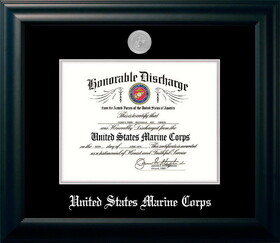 Campus Images MADS002 Marine Corp Discharge Frame Silver Medallion