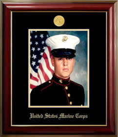 Campus Images MAPCL001 Patriot Frames Marine 8x10 Portrait Classic Frame with Gold Medallion