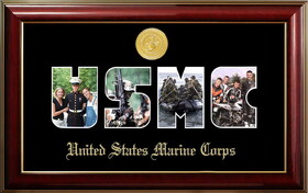 Campus Images MASSCL001S Patriot Frames Marine Collage Photo Classic Frame with Gold Medallion