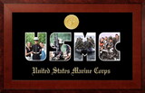 Campus Images MASSHO001S Patriot Frames Marine Collage Photo Honors Frame with Gold Medallion