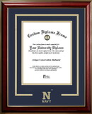 Campus Images MD997CMGTSD-1014 United States Naval Academy10w x 14h Classic Spirit Logo Diploma Frame