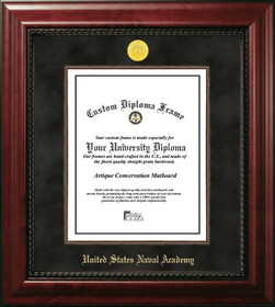 Campus Images MD997EXM-1014 United States Naval Academy 10 w x 14 h Executive Diploma Frame