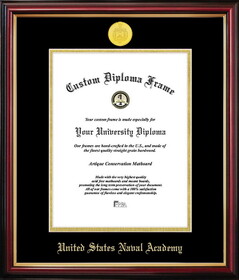 Campus Images MD997PMGED-1014 US Naval Academy Petite Diploma Frame