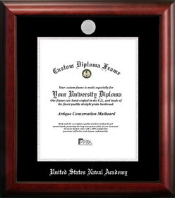 Campus Images MD997SED-1014 United States Naval Academy 10w x 14h Silver Embossed Diploma Frame