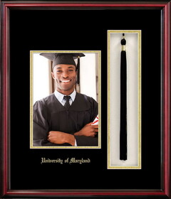 Campus Images MD9985x7PTPC University of Maryland 5x7 Portrait with Tassel Box Petite Cherry