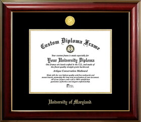 Campus Images MD998CMGTGED-1713 University of Maryland Terrapins 17w x 13h Classic Mahogany Gold Embossed Diploma Frame