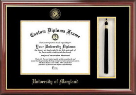 Campus Images MD998PMHGT University of Maryland Tassel Box and Diploma Frame
