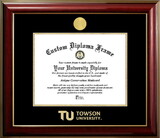 Campus Images MD999CMGTGED-1411 Towson Tigers 14w x 11h Classic Mahogany Gold Embossed Diploma Frame